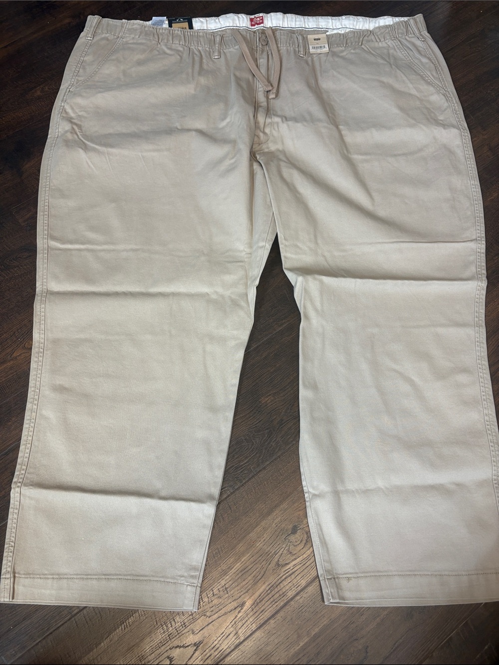 LEVI NWT “XX Chino Ez Taper” Men's 5x Casual Drawstring Pants in Light Khaki
